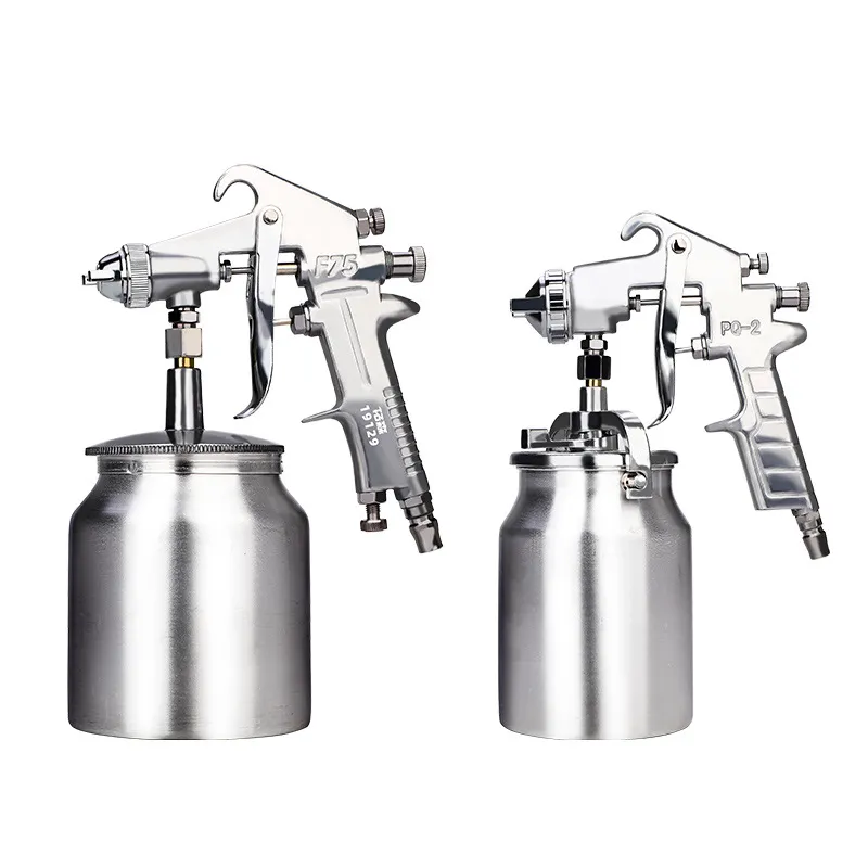 PQ-2 Pneumatic Spray Gun with F75 Cup – High Atomization, Bottom-Feed, for Auto & Home Painting.